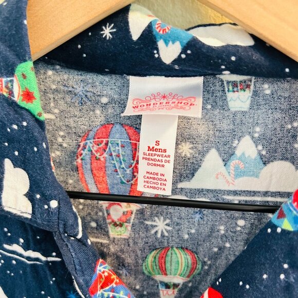 Wondershop 2-Piece Flannel Pajama Set Mens Size Small Hot Air Balloon Print - Picture 6 of 9